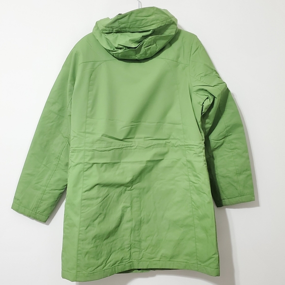 L.L. Bean Lined Parka Coat Hood Green Women Small - Picture 6 of 7